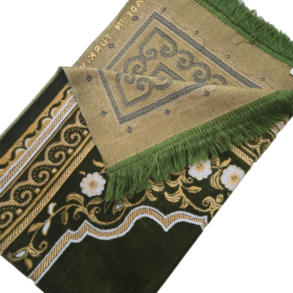 Green Floral Prayer Rug - Picture 3 of 7